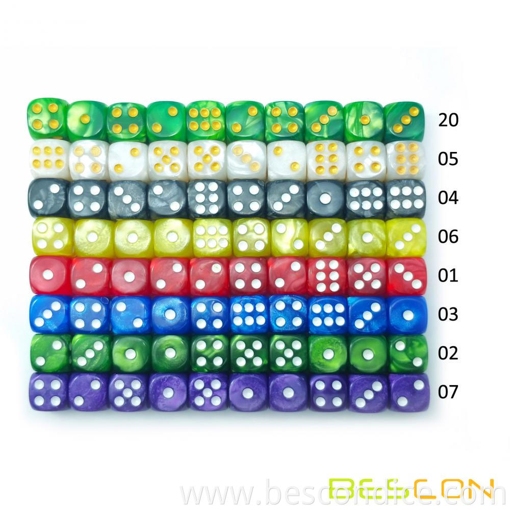 Marble Small Token Dice D6 Gaming Pipped Cube 1